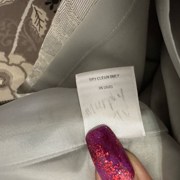 Flounce Metallic Silver Jacquard Mini dress with Bow - Size M - Picture 8 of 8